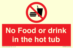 PV7930: No Food or drink in the hot tub