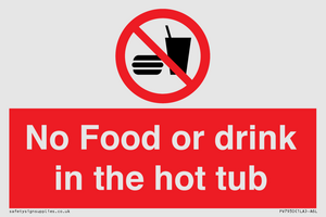 PV7930: No Food or drink in the hot tub