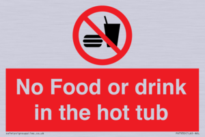 PV7930: No Food or drink in the hot tub