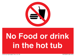 PV7930: No Food or drink in the hot tub