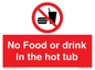 PV7930: No Food or drink in the hot tub