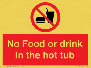 PV7930: No Food or drink in the hot tub