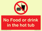 PV7930: No Food or drink in the hot tub