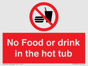 PV7930: No Food or drink in the hot tub