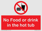 PV7930: No Food or drink in the hot tub