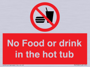 PV7930: No Food or drink in the hot tub