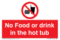 PV7930: No Food or drink in the hot tub