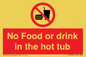 PV7930: No Food or drink in the hot tub