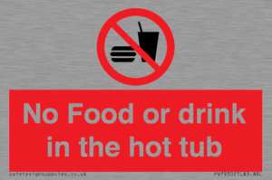 PV7930: No Food or drink in the hot tub
