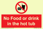 PV7930: No Food or drink in the hot tub