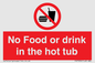 PV7930: No Food or drink in the hot tub