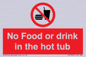 PV7930: No Food or drink in the hot tub