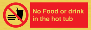 PV7930: No Food or drink in the hot tub