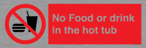 PV7930: No Food or drink in the hot tub