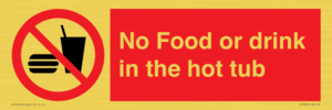 PV7930: No Food or drink in the hot tub