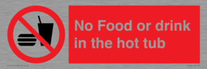 PV7930: No Food or drink in the hot tub
