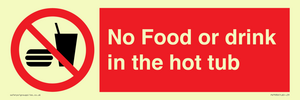 PV7930: No Food or drink in the hot tub