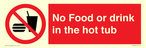 PV7930: No Food or drink in the hot tub
