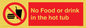 PV7930: No Food or drink in the hot tub