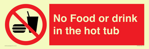 PV7930: No Food or drink in the hot tub