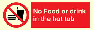 PV7930: No Food or drink in the hot tub