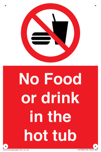 PV7930: No Food or drink in the hot tub