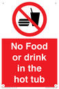 PV7930: No Food or drink in the hot tub
