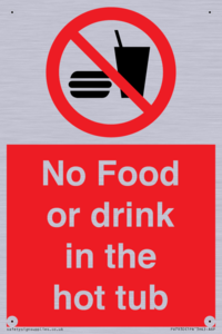 PV7930: No Food or drink in the hot tub