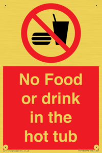 PV7930: No Food or drink in the hot tub