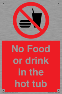 PV7930: No Food or drink in the hot tub