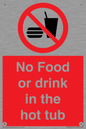 PV7930: No Food or drink in the hot tub