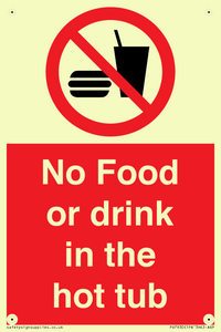 PV7930: No Food or drink in the hot tub