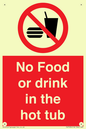 PV7930: No Food or drink in the hot tub