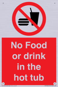 PV7930: No Food or drink in the hot tub
