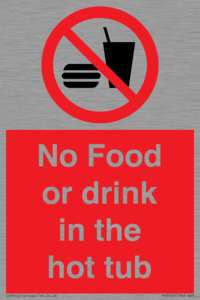 PV7930: No Food or drink in the hot tub