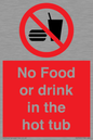 PV7930: No Food or drink in the hot tub