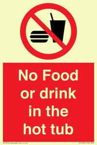 PV7930: No Food or drink in the hot tub
