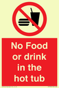 PV7930: No Food or drink in the hot tub