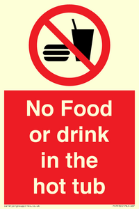 PV7930: No Food or drink in the hot tub