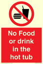 PV7930: No Food or drink in the hot tub