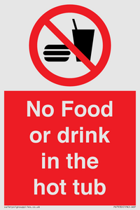 PV7930: No Food or drink in the hot tub