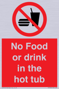 PV7930: No Food or drink in the hot tub