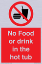PV7930: No Food or drink in the hot tub