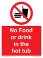 PV7930: No Food or drink in the hot tub
