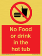 PV7930: No Food or drink in the hot tub