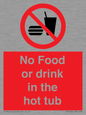 PV7930: No Food or drink in the hot tub