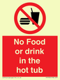 PV7930: No Food or drink in the hot tub