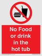 PV7930: No Food or drink in the hot tub