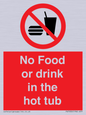 PV7930: No Food or drink in the hot tub