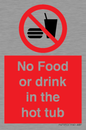PV7930: No Food or drink in the hot tub